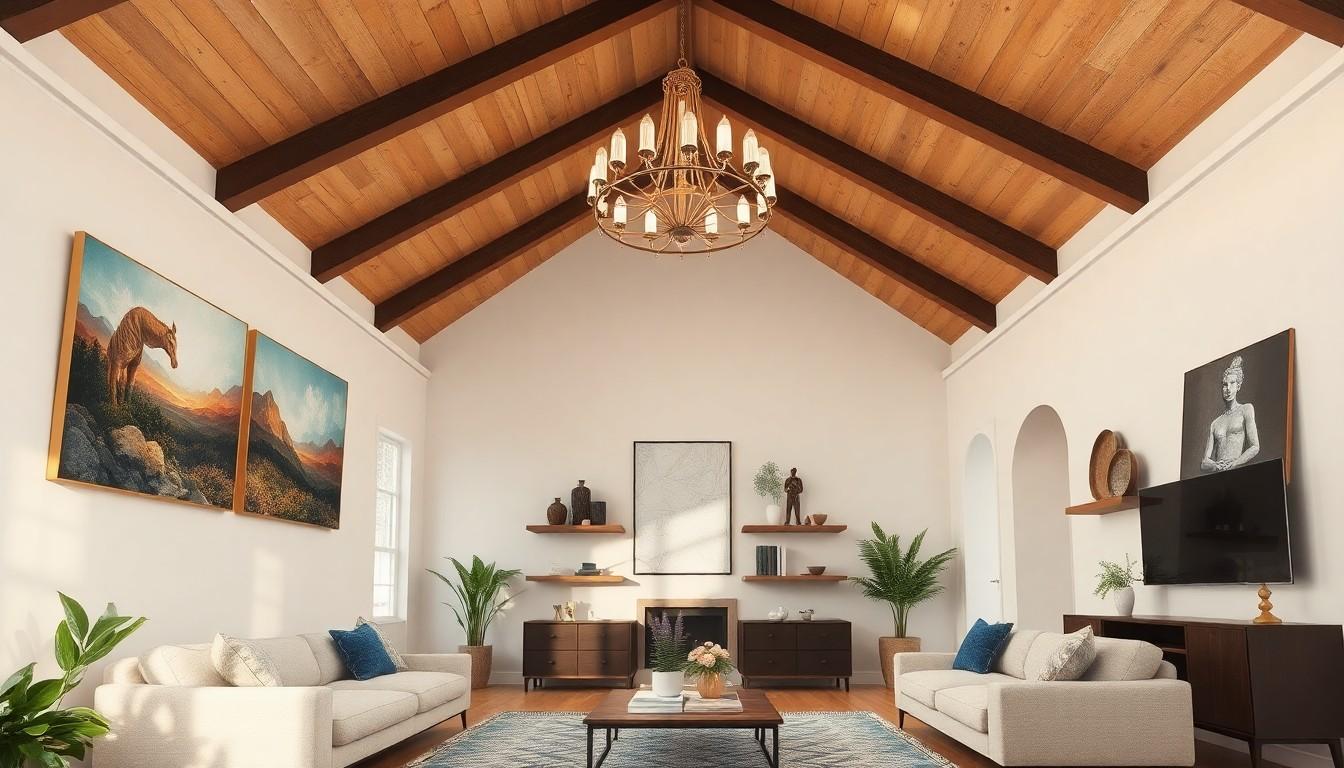 Living Room Vaulted Ceiling Wall Decorating Ideas to Elevate Your Space ...